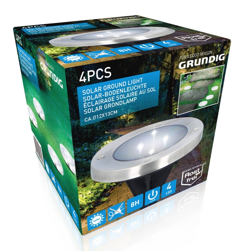 Grundig - SET 4x Luce LED solare LED/1W/1,2V IP65