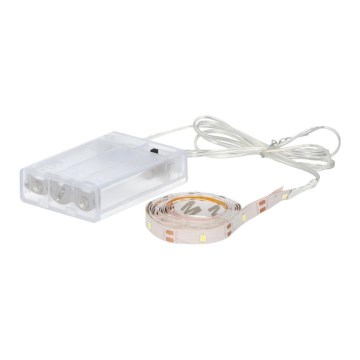 Grundig - Striscia LED 2m LED/3xAA luce diurna bianca
