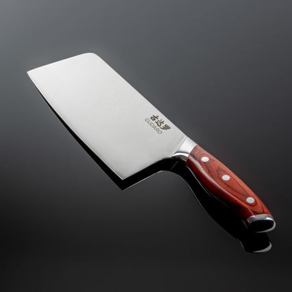 Gudaro - Accetta da cucina in acciaio damasco KENSHO 6,5, 67 strati d'acciaio, lunghezza 16,2 cm