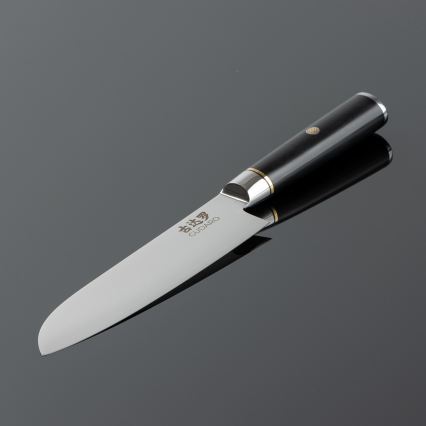Gudaro - Santoku-Küchenmesser AKIRO 7, 67 Lagen Damaststahl, Klingenlänge 17,5 cm, schwarz
