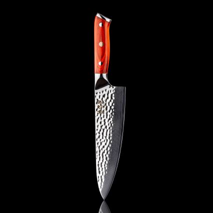 Gudaro - Coltello da chef in acciaio damasco MIYABI 8, 67 strati d'acciaio, lama 20 cm