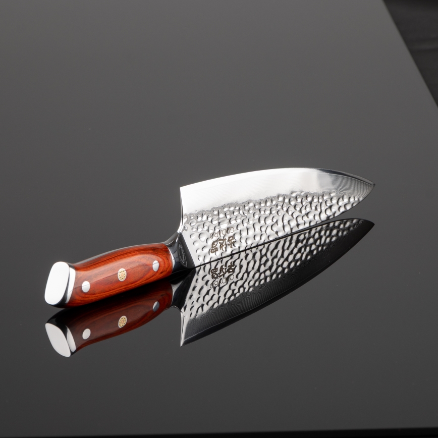 Gudaro - Coltello da chef in acciaio damasco MIYABI 8, 67 strati d'acciaio, lama 20 cm