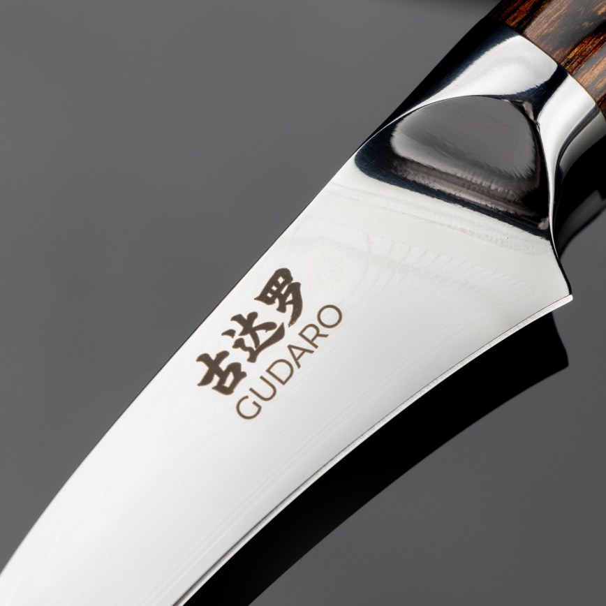 Gudaro - Coltello da cucina BIRD BEAK 7,6 cm, acciaio damascato