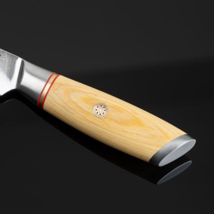 Gudaro - Coltello da cucina in acciaio damascato HIKARI 3,5, 67 strati di acciaio, lunghezza 9,5 cm