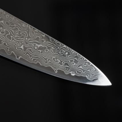 Gudaro - Coltello da cucina in acciaio damascato HIKARI 3,5, 67 strati di acciaio, lunghezza 9,5 cm