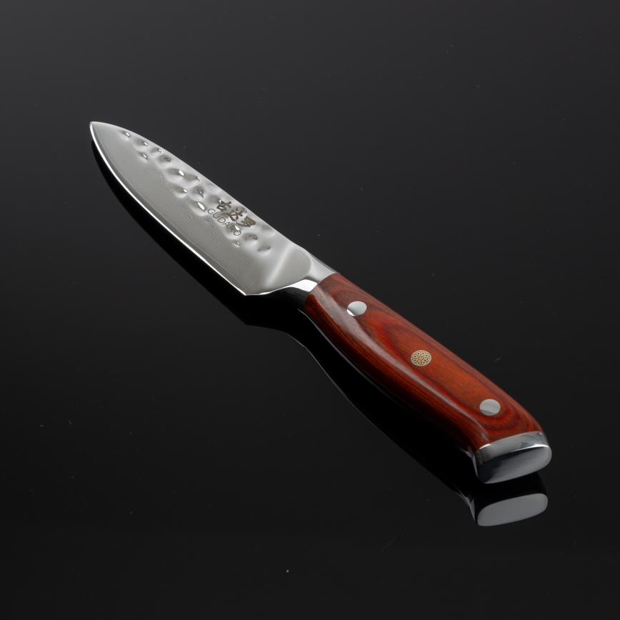 Gudaro - Coltello da cucina in acciaio damascato MIYABI 3,5, 67 strati di acciaio, lunghezza 9,5 cm