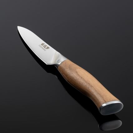 Gudaro - Coltello da cucina damascato TAKUMI 3,5, 67 strati d'acciaio, lunghezza 9,5 cm, manico in noce