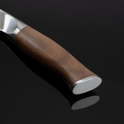 Gudaro - Coltello da cucina Santoku TAKUMI 7, in acciaio damascato a 67 strati, lunghezza 17,5 cm, manico in noce