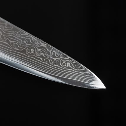 Gudaro - Coltello da cucina in damasco SHIRO 3,5, 67 strati d'acciaio, lunghezza 9,5 cm