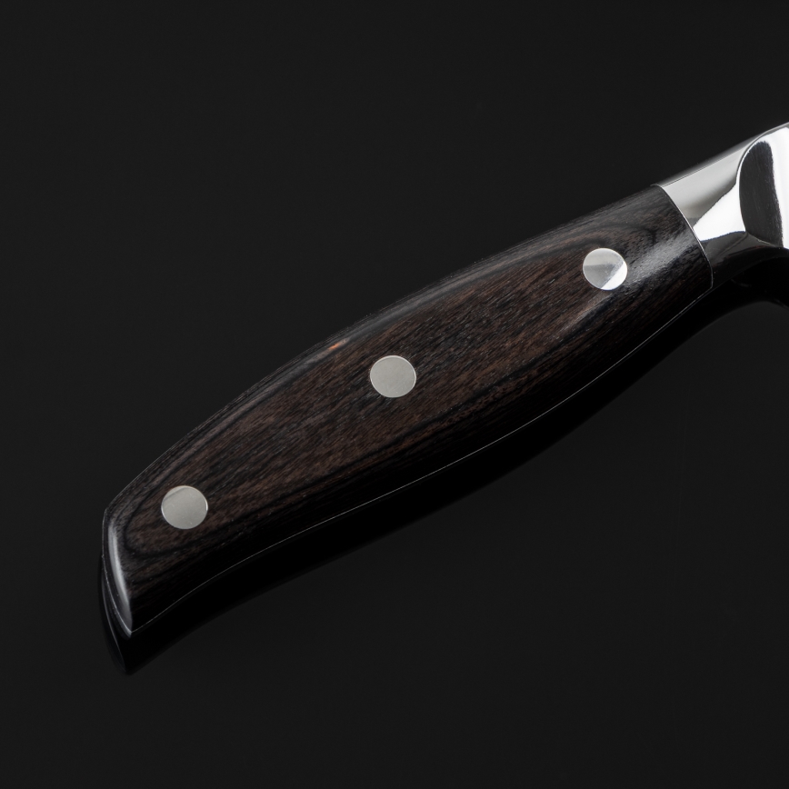 Gudaro - Coltello da cucina in damasco SHIRO 3,5, 67 strati d'acciaio, lunghezza 9,5 cm