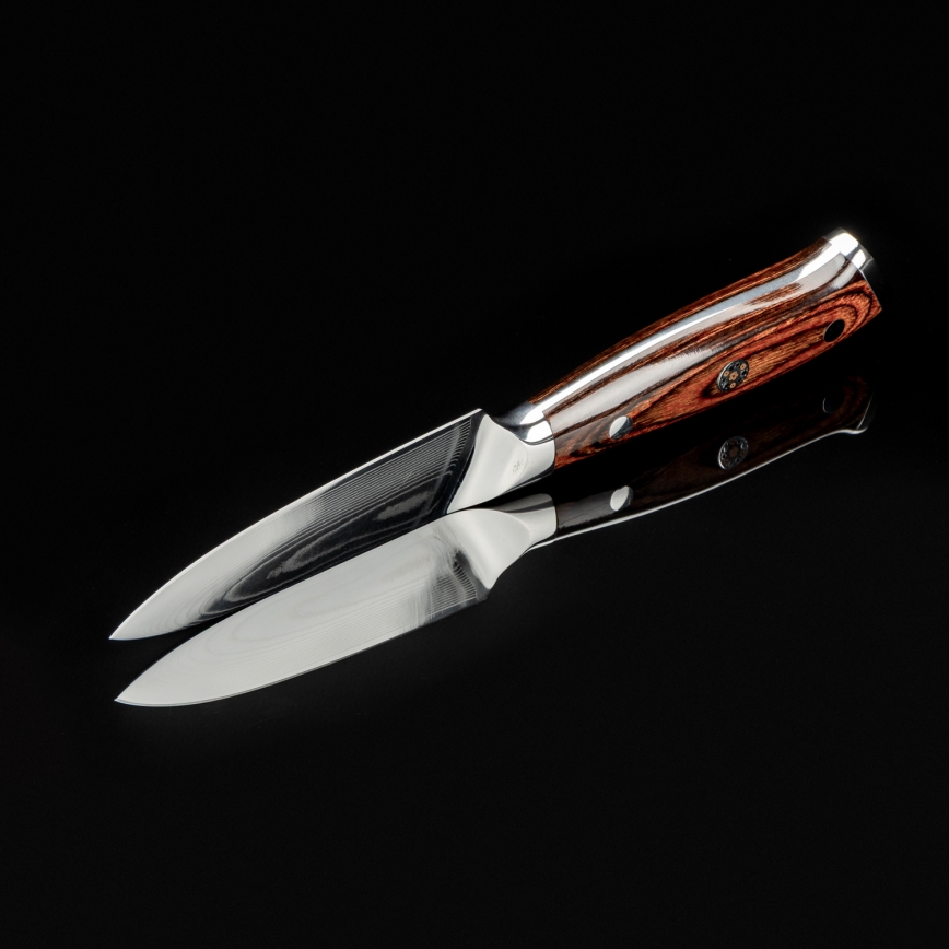 Gudaro - Coltello da cucina PARING 7,6 cm in acciaio damascato