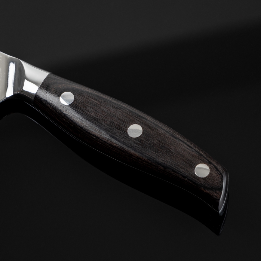 Gudaro - Coltello da cucina universale SHIRO 5, in acciaio damasco a 67 strati, lama 12,5 cm