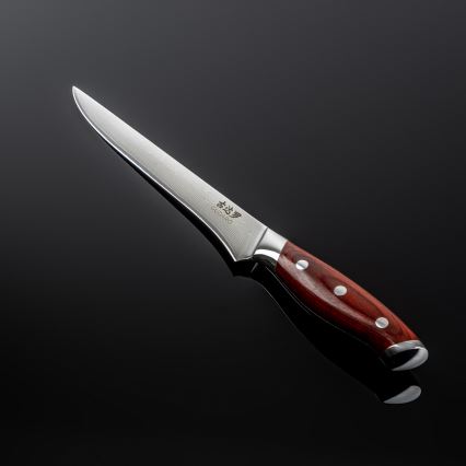 Gudaro - Coltello da disossare in damasco KENSHO 6, 67 strati d'acciaio, lunghezza 15 cm