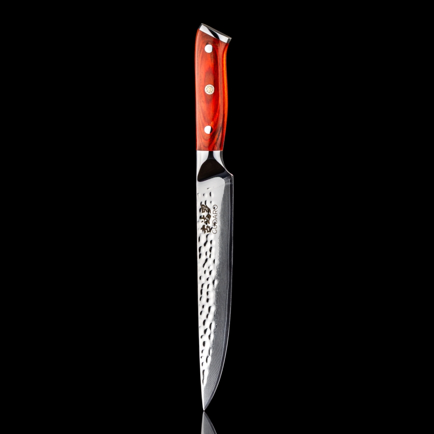 Gudaro - Coltello da porzionare MIYABI 8, acciaio damascato a 67 strati, lunghezza 20 cm