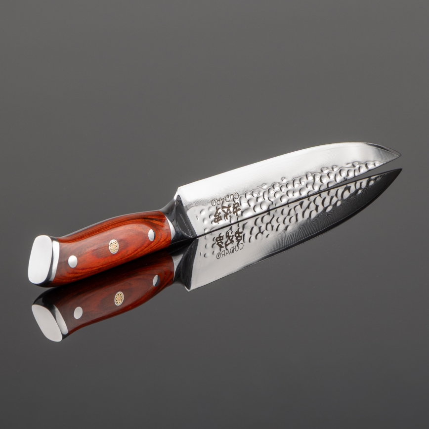 Gudaro - Coltello da porzionare MIYABI 8, acciaio damascato a 67 strati, lunghezza 20 cm