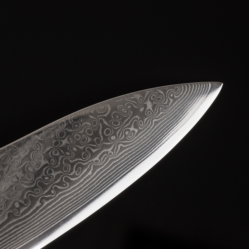 Gudaro - Couteau de chef damassé TAKUMI 8, 67 couches d'acier, longueur 20 cm, manche en noyer