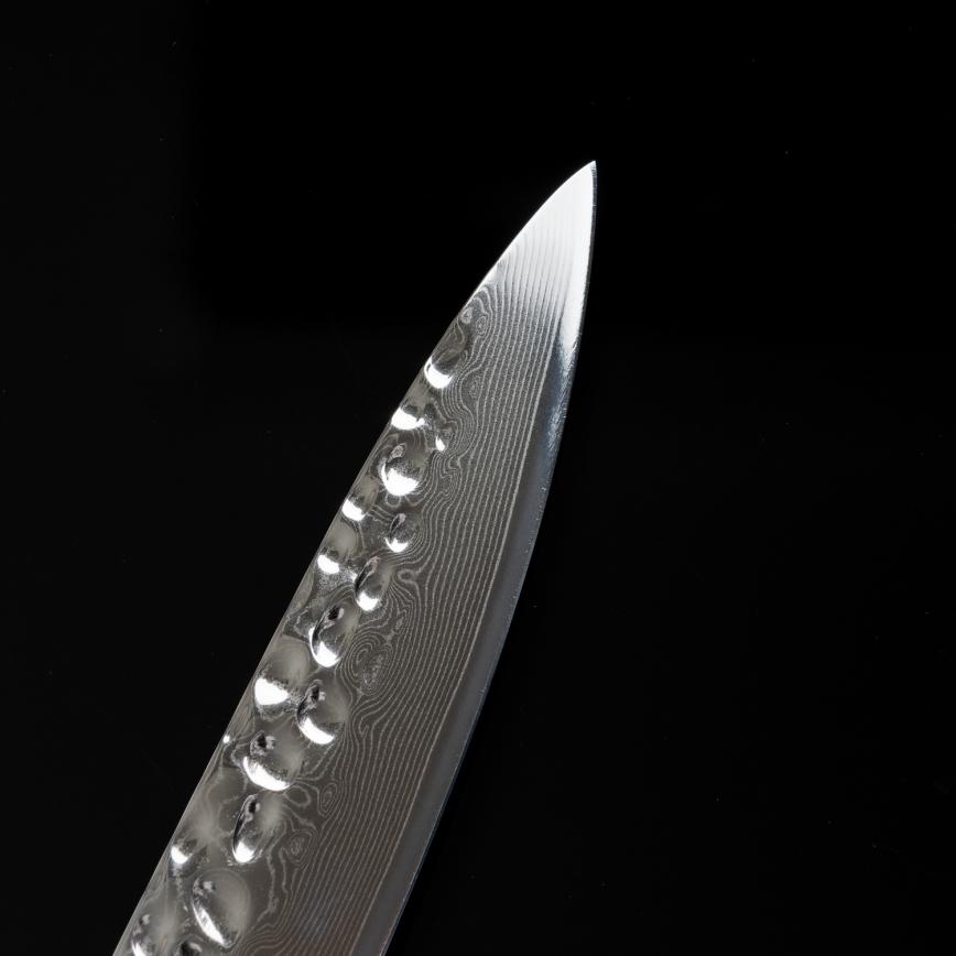 Gudaro - Couteau de cuisine polyvalent en acier damassé MIYABI 5, 67 couches d'acier, longueur 12,5 cm