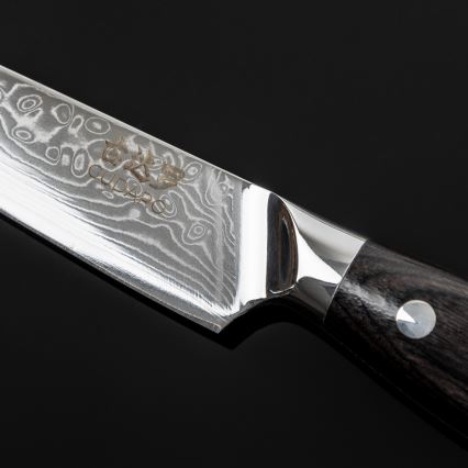 Gudaro - Universelles Damast-Küchenmesser SHIRO 5, 67 Lagen Stahl, Länge 12,5 cm