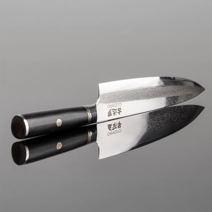Gudaro - Damast-Chefmesser AKIRO 8, 67 Lagen Stahl, Klingenlänge 20 cm, schwarz