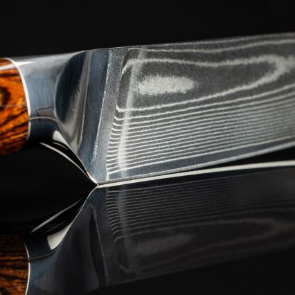 Gudaro - Damast-Kochmesser FENG 8, 67 Lagen Stahl, Klingenlänge 20 cm