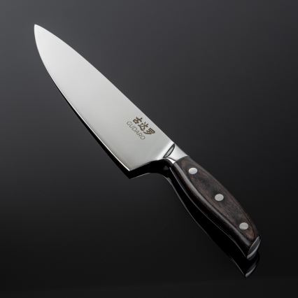 Gudaro - Damast-Kochmesser SHIRO 8, 67 Lagen Stahl, Klingenlänge 20 cm
