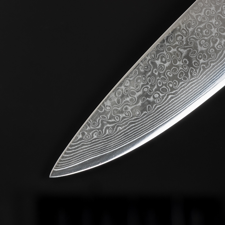 Gudaro - Damast-Kochmesser SHIRO 8, 67 Lagen Stahl, Klingenlänge 20 cm