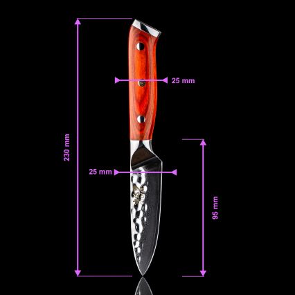 Gudaro - Damast-Küchenmesser MIYABI 3,5, 67 Lagen Stahl, Klingenlänge 9,5 cm