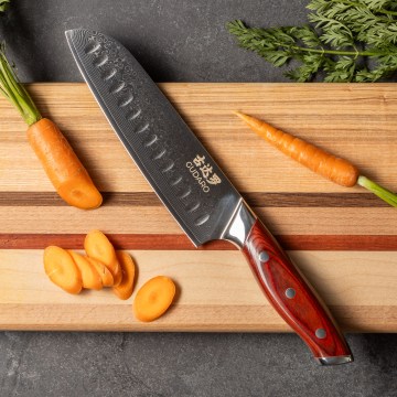 Gudaro - Damast-Santoku-Küchenmesser KENSHO 7