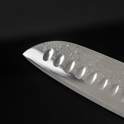 Gudaro - Damast-Santoku-Küchenmesser KENSHO 7, 67 Lagen Stahl, Länge 17,5 cm