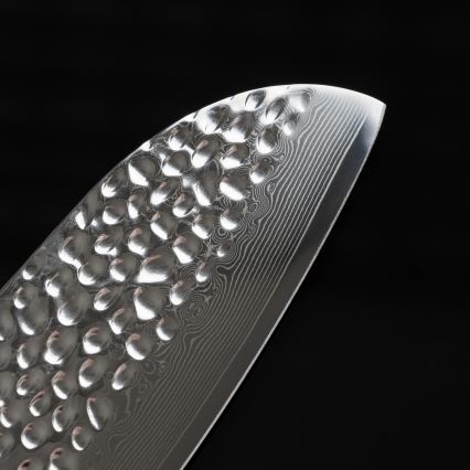 Gudaro - Damast-Santoku-Küchenmesser MIYABI 7, 67 Lagen Stahl, Klingenlänge 17,5 cm