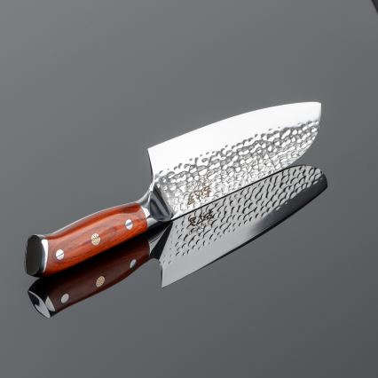 Gudaro - Damast-Santoku-Küchenmesser MIYABI 7, 67 Lagen Stahl, Klingenlänge 17,5 cm