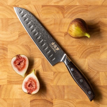 Gudaro - Damast-Santoku-Küchenmesser SHIRO 7