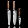 Gudaro - ENSEMBLE 2x couteau de cuisine Santoku en acier damassé FENG 7,5