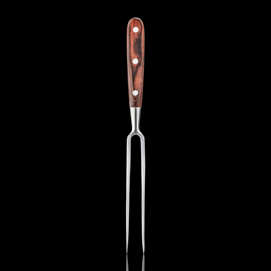 Gudaro - Forchetta da cucina MIYABI rossa/pakka