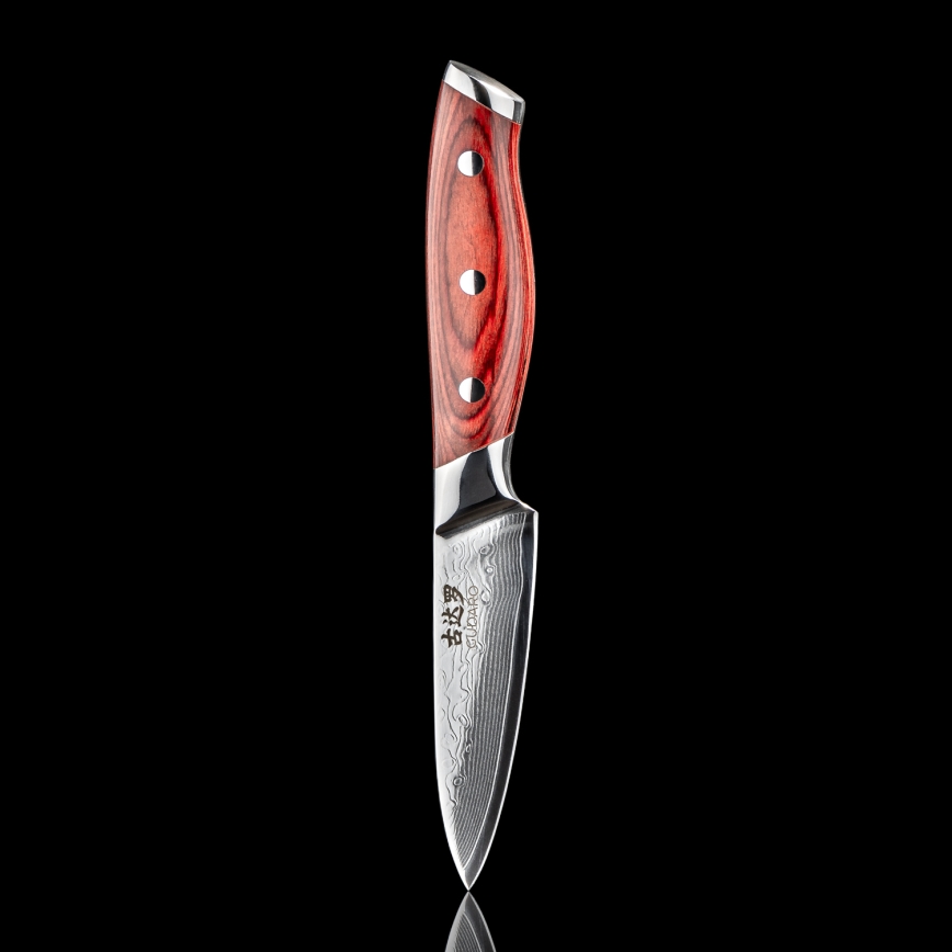 Gudaro - KENSHO Damast-Küchenmesser 3,5, aus 67 Lagen Stahl, Klingenlänge 9,5 cm