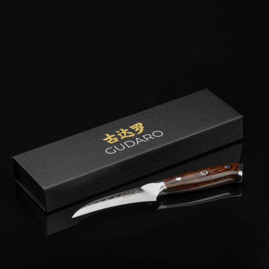 Gudaro - Küchenmesser BIRD BEAK 7,6 cm Damaststahl