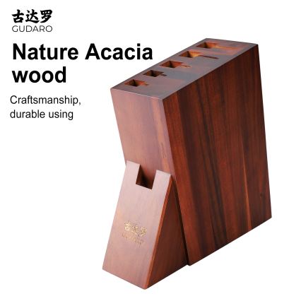 Gudaro - Portacoltelli 25x25x10 cm AKIRA in acacia