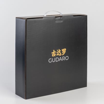 Gudaro - 5er-Set Damast-Küchenmesser MIYABI + Messerblock und Geflügelschere
