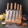 Gudaro - Set da 5 coltelli da cucina in damasco TAKUMI + supporto magnetico per coltelli