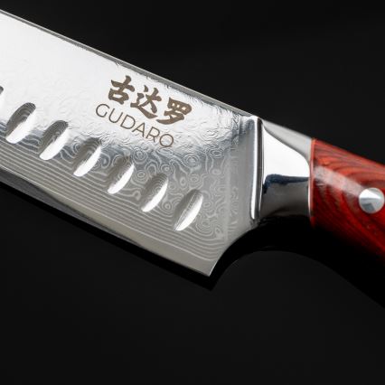 Gudaro - Set di coltelli da cucina con ceppo KENSHO, 7 pezzi, in acacia