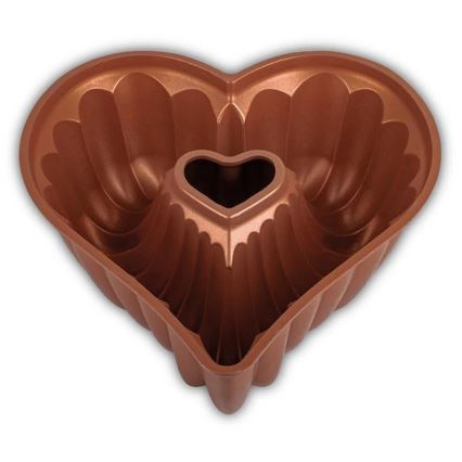 Gugelhupfform KITCHISIMO Herz/kupferfarben