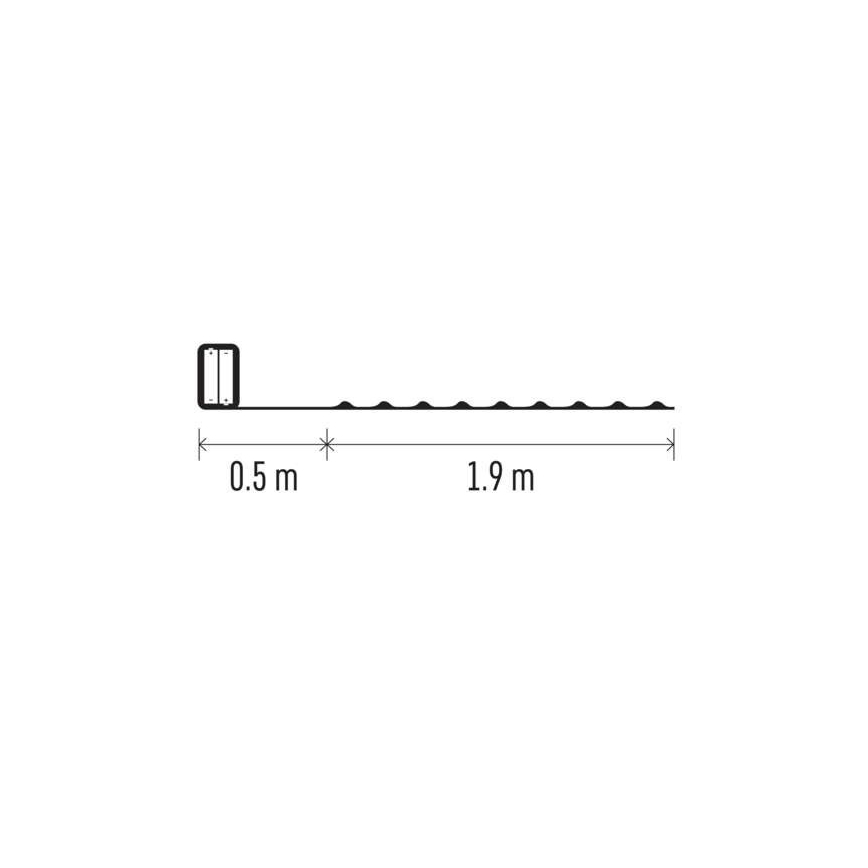 Guirlande de noël 20xLED/2,4m blanc chaud