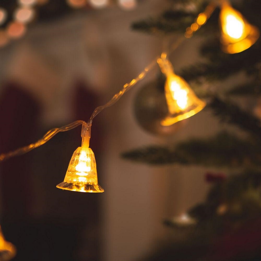Guirlande de noël 20xLED/3xAA 2,3m blanc chaud