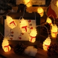 Guirlande de Noël 20xLED/3xAA/blanc chaud 3,3m bonhommes de neige