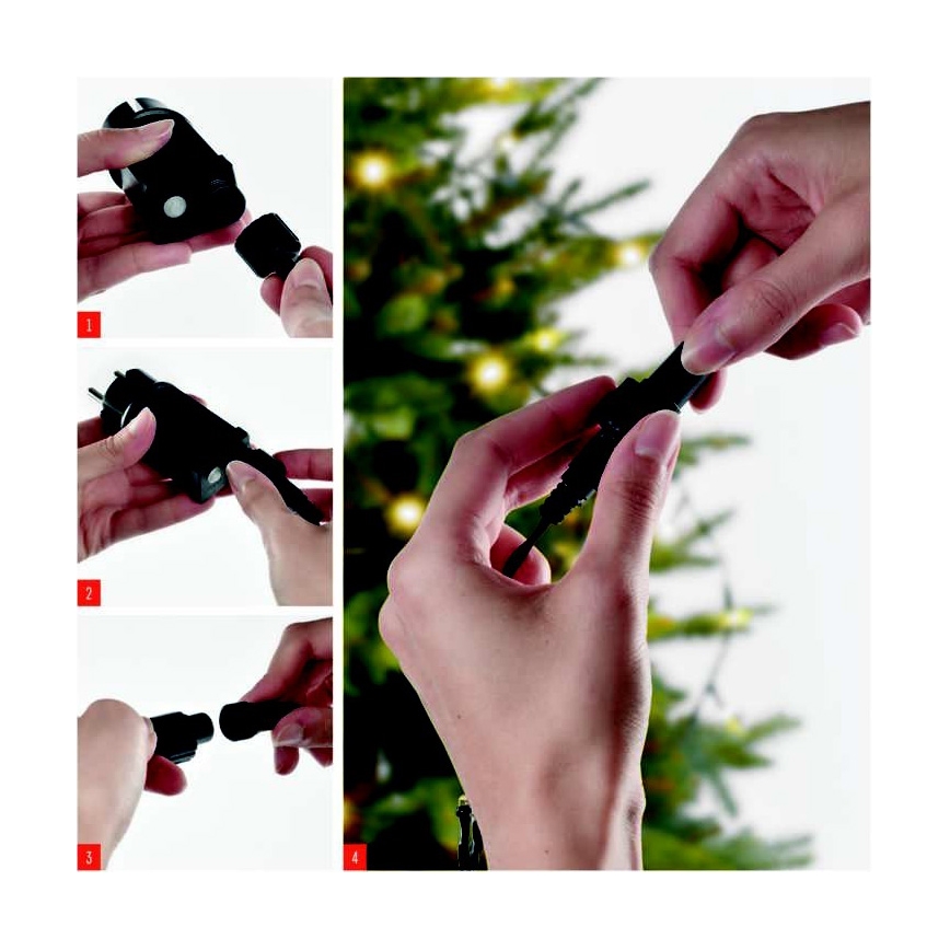 Guirlande de noël d'extérieur 100xLED/15m IP44 blanc froid