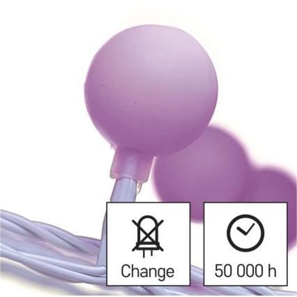 Guirlande de noël d'extérieur 40xLED/9m IP44 rose