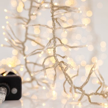 Guirlande de Noël d'extérieur LED CLUSTER 588xLED/8, 8 fonctions, 8,5 m, IP44, blanc chaud