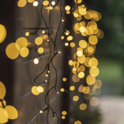 Guirlande de Noël extérieure 100xLED/2,5x0,9m IP44 blanc chaud