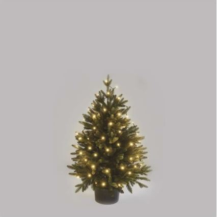 Guirlande de Noël extérieure 80xLED/3xAA 6,1m IP44 blanc chaud