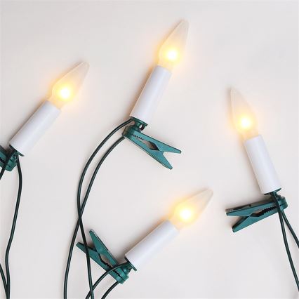 Guirlande de Noël FELICIA 16xE10/14V/230V blanc